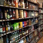 Liquor store gondola shelving